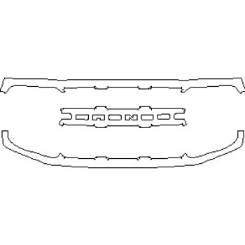 2023 FORD BRONCO SPORT OUTER BANKS GRILLE FOR BIG BEND AND OUTER BANKS TRIM
