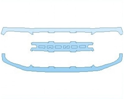 PAINT PROTECTION KIT - 2023 FORD BRONCO SPORT BIG BEND GRILLE FOR BIG BEND AND OUTER BANKS TRIM - PRECUT PPF CLEAR BRA WRAP