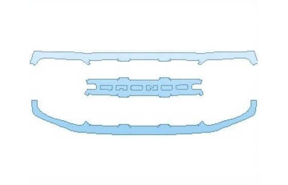 Precut PPF Kit – Clear Bra Paint Protection Film PAINT PROTECTION KIT - 2027 FORD BRONCO SPORT BASE GRILLE FOR BIG BEND AND OUTER BANKS TRIM - PRECUT PPF CLEAR BRA WRAP