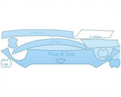 PAINT PROTECTION KIT - 2022 MINI HARDTOP COOPER 4 DOOR COMMON WEAR AREA KIT - PRECUT PPF CLEAR BRA WRAP