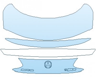 PAINT PROTECTION KIT - 2023 MERCEDES C CLASS AMG C63 COUPE REAR DECK LID WITH AMG & C 63S EMBLEMS - PRECUT PPF CLEAR BRA WRAP