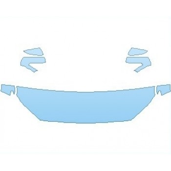 PAINT PROTECTION KIT - 2022 HYUNDAI KONA SE HOOD 18 INCH (WRAPPED EDGES) - PRECUT PPF CLEAR BRA WRAP