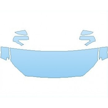 PAINT PROTECTION KIT - 2022 HYUNDAI KONA SE HOOD (NO WRAPPED EDGES) - PRECUT PPF CLEAR BRA WRAP