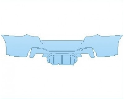 PAINT PROTECTION KIT - 2020 BMW M5 SEDAN REAR BUMPER - INVISIBLEMASK - 3M PAINT PROTECTION