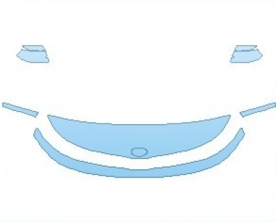 PAINT PROTECTION KIT - 2021 KIA SOUL LX HOOD 18 INCH (NO WRAPPED EDGES) - PRECUT PPF CLEAR BRA WRAP
