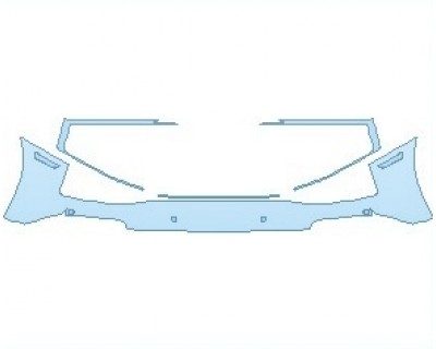 PAINT PROTECTION KIT - 2021 AUDI R8 V10 PERFORMANCE SPYDER REAR BUMPER WITH SENSORS - PRECUT PPF CLEAR BRA WRAP
