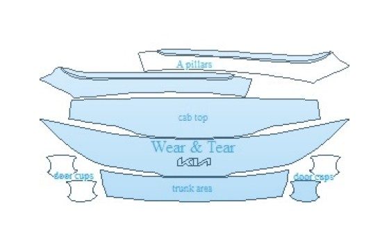 PAINT PROTECTION KIT - 2027 KIA K5 GT-LINE COMMON WEAR AREA KIT - PRECUT PPF CLEAR BRA WRAP