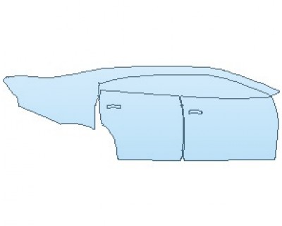 PAINT PROTECTION KIT - 2023 DODGE CHARGER SE REAR QUARTERS AND DOORS RIGHT - PRECUT PPF CLEAR BRA WRAP