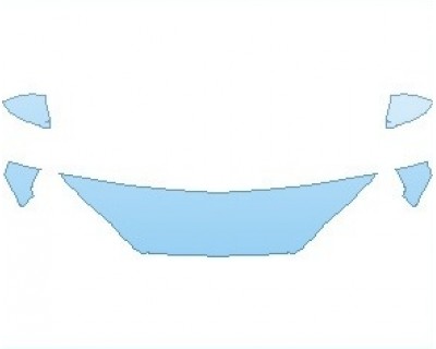 PAINT PROTECTION KIT - 2021 AUDI RS5 COUPE HOOD 18 INCH (WRAPPED EDGES) - PRECUT PPF CLEAR BRA WRAP