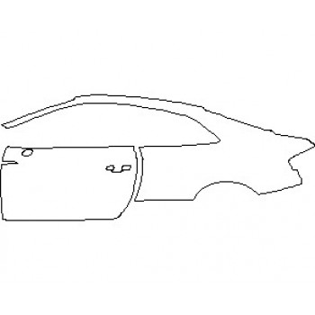 2022 AUDI RS5 COUPE REAR QUARTER PANEL AND DOOR LEFT SIDE
