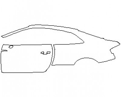 2021 AUDI RS5 COUPE REAR QUARTER PANEL AND DOOR LEFT SIDE