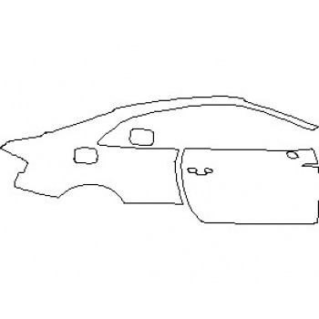 2022 AUDI RS5 COUPE REAR QUARTER PANEL AND DOOR RIGHT SIDE
