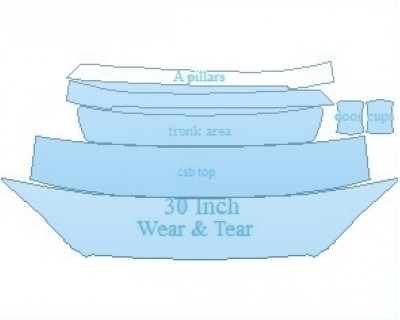 PAINT PROTECTION KIT - 2021 AUDI RS5 COUPE COMMON WEAR AREA KIT - PRECUT PPF CLEAR BRA WRAP