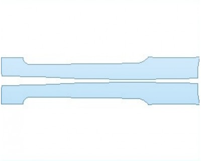 PAINT PROTECTION KIT - 2024 LEXUS RC BASE ROCKER PANELS WITHOUT EMBLEM CUT OUTS - PRECUT PPF CLEAR BRA WRAP