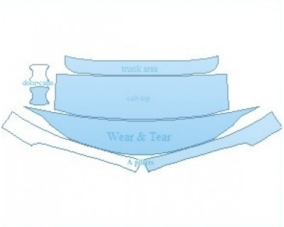 PAINT PROTECTION KIT - 2024 LEXUS RC BASE COMMON WEAR AREA KIT - PRECUT PPF CLEAR BRA WRAP