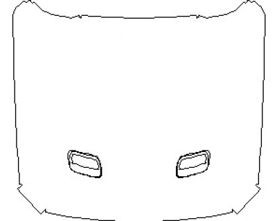 2022 FORD MUSTANG ECOBOOST COUPE FULL HOOD (WRAPPED EDGES) REMOVE VENTS FOR INSTALL