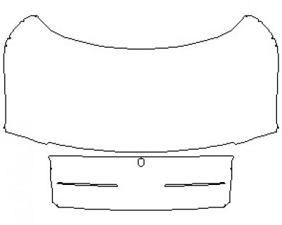 2023 FORD MUSTANG ECOBOOST COUPE REAR DECK LID WITHOUT SPOILER HAND CUT OR REMOVE AND REPLACE EMBLEM
