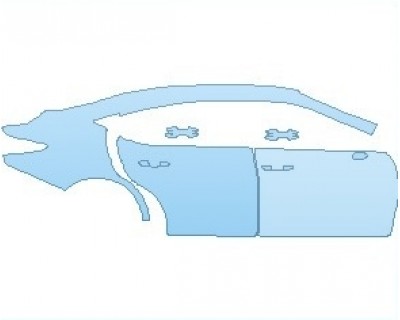 PAINT PROTECTION KIT - 2023 LEXUS ES F-SPORT REAR QUARTER & DOORS RIGHT - PRECUT PPF CLEAR BRA WRAP