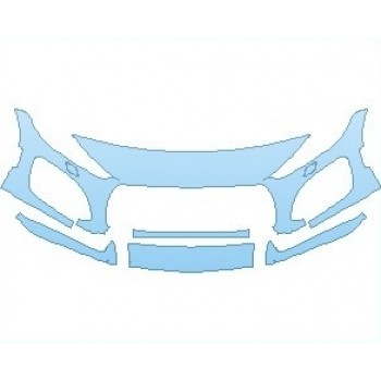PAINT PROTECTION KIT - 2021 JAGUAR F-TYPE R CONVERTIBLE BUMPER WITH WASHERS - PRECUT PPF CLEAR BRA WRAP