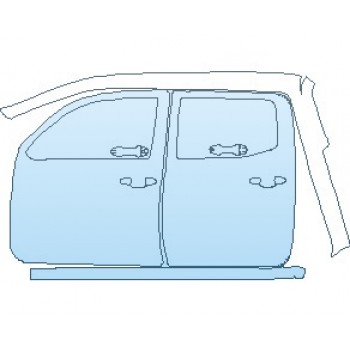 PAINT PROTECTION KIT - 2023 TOYOTA TACOMA TRD PRO CAB DOOR SURROUND AND DOORS WITHOUT EMBLEMS LEFT - PRECUT PPF CLEAR BRA WRAP