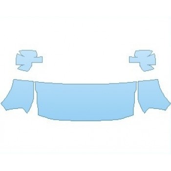PAINT PROTECTION KIT - 2021 FORD BRONCO WILDTRAK 4 DOOR HOOD (NO WRAPPED EDGES) - PRECUT PPF CLEAR BRA WRAP