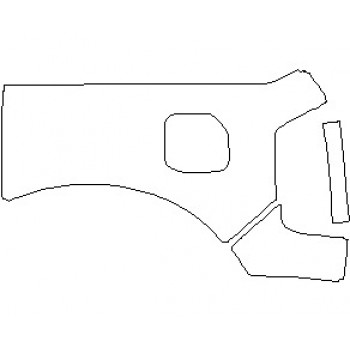 2021 FORD BRONCO BIG BEND 4 DOOR REAR QUARTER PANEL WITH WHEEL WELL (WRAPPED EDGES) LEFT SIDE