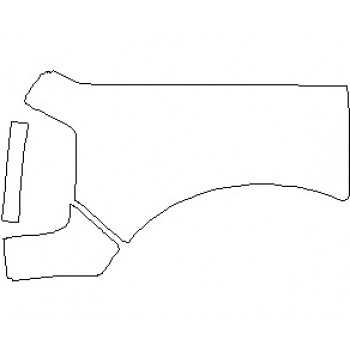 2021 FORD BRONCO BIG BEND 4 DOOR REAR QUARTER PANEL WITH WHEEL WELL (WRAPPED EDGES) RIGHT SIDE
