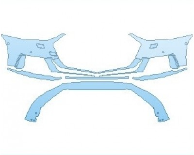 2020 AUDI S8 L  BUMPER WITH WASHERS AND SENSORS