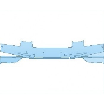 PAINT PROTECTION KIT - 2022 AUDI S8 L REAR BUMPER WITH SENSORS - PRECUT PPF CLEAR BRA WRAP