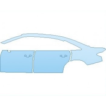 PAINT PROTECTION KIT - 2023 AUDI S8 L  REAR QUARTER PANEL & DOORS LEFT SIDE - PRECUT PPF CLEAR BRA WRAP
