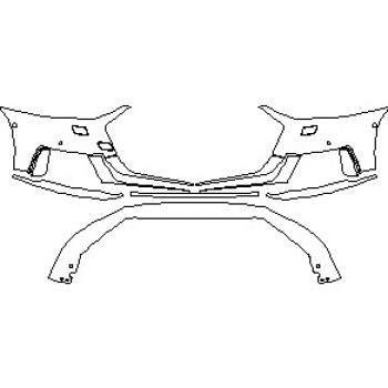 2022 AUDI S8 L BUMPER WITH WASHERS AND SENSORS