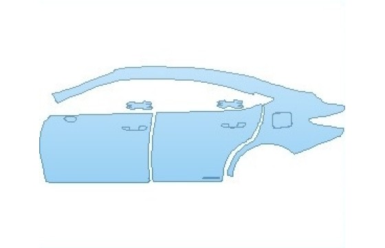 PAINT PROTECTION KIT - 2021 LEXUS ES 300H LUXURY REAR QUARTERS AND DOORS LEFT - PRECUT PPF CLEAR BRA WRAP