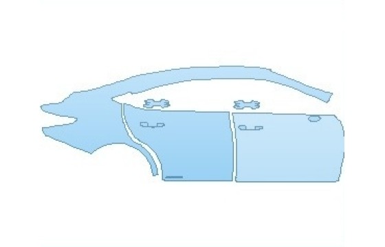 PAINT PROTECTION KIT - 2021 LEXUS ES 300H LUXURY REAR QUARTERS AND DOORS RIGHT - PRECUT PPF CLEAR BRA WRAP