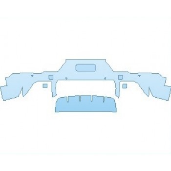 PAINT PROTECTION KIT - 2020 PORSCHE CAYENNE TURBO WITH SPORTDESIGN PKG. COUPE REAR BUMPER LOWER WITH SENSORS - PRECUT PPF CLEAR BRA WRAP