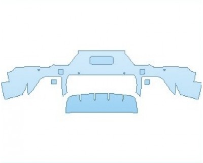 PAINT PROTECTION KIT - 2020 PORSCHE CAYENNE TURBO WITH SPORTDESIGN PKG. COUPE REAR BUMPER LOWER WITH SENSORS - PRECUT PPF CLEAR BRA WRAP