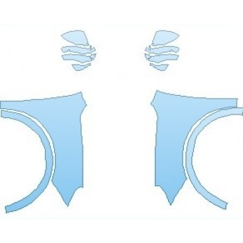 PAINT PROTECTION KIT - 2020 PORSCHE CAYENNE TURBO WITH SPORTDESIGN PKG. COUPE FULL FENDERS WRAPPED EDGES - PRECUT PPF CLEAR BRA WRAP