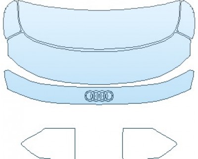 PAINT PROTECTION KIT - 2022 AUDI E-TRON GT PRESTIGE REAR DECK LID WITH LICENSE PLATE - PRECUT PPF CLEAR BRA WRAP