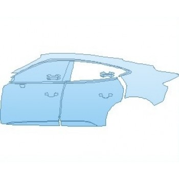 PAINT PROTECTION KIT - 2022 AUDI E-TRON GT PRESTIGE REAR QUARTER PANEL AND DOORS LEFT SIDE - PRECUT PPF CLEAR BRA WRAP