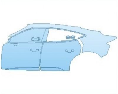 PAINT PROTECTION KIT - 2022 AUDI E-TRON GT PRESTIGE REAR QUARTER PANEL AND DOORS LEFT SIDE - PRECUT PPF CLEAR BRA WRAP