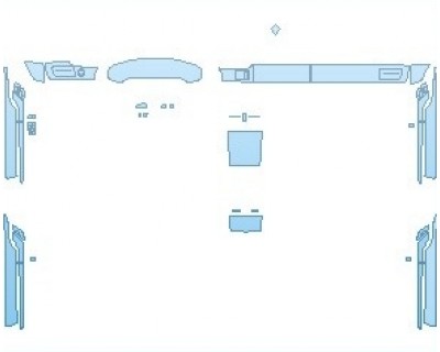 PAINT PROTECTION KIT - 2022 PORSCHE TAYCAN TURBO SEDAN INTERIOR TRIM - PRECUT PPF CLEAR BRA WRAP
