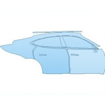 PAINT PROTECTION KIT - 2021 PORSCHE TAYCAN TURBO S SEDAN REAR QUARTER PANELS AND DOORS RIGHT - PRECUT PPF CLEAR BRA WRAP