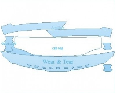 PAINT PROTECTION KIT - 2021 KIA TELLURIDE EX COMMON WEAR AREA KIT - PRECUT PPF CLEAR BRA WRAP