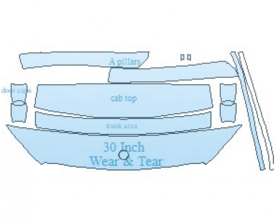PAINT PROTECTION KIT - 2020 MERCEDES GLC CLASS 63 AMG SUV COMMON WEAR AREA KIT AREAS - INVISIBLEMASK - 3M PAINT PROTECTION