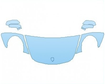 PAINT PROTECTION KIT - 2019 PORSCHE 911 CARRERA 4 TARGA HOOD WRAPPED EDGES - PRECUT PPF CLEAR BRA WRAP