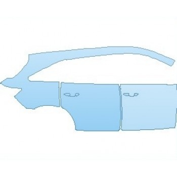 PAINT PROTECTION KIT - 2021 ACURA MDX A-SPEC REAR QUARTER PANEL AND DOORS RIGHT SIDE - PRECUT PPF CLEAR BRA WRAP