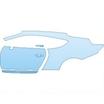 PAINT PROTECTION KIT - 2020 BENTLEY CONTINENTAL GT COUPE REAR QUARTER AND DOOR RIGHT - INVISIBLEMASK - 3M PAINT PROTECTION