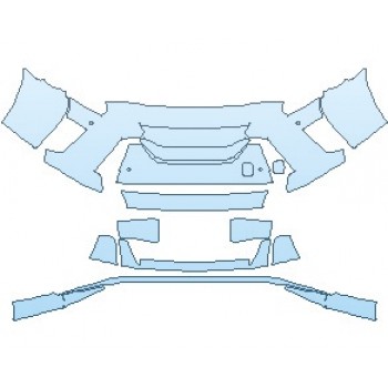 PAINT PROTECTION KIT - 2021 NISSAN GT-R PREMIUM BUMPER WITH SENSORS - PRECUT PPF CLEAR BRA WRAP