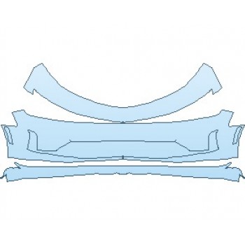 PAINT PROTECTION KIT - 2021 CHEVROLET CAMARO 1LS CONVERTIBLE BUMPER WITH FASCIA EXTENTION - PRECUT PPF CLEAR BRA WRAP