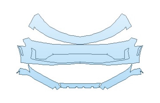 PAINT PROTECTION KIT - 2027 CHEVROLET CAMARO 1LT CONVERTIBLE BUMPER WITH FRONT SPLITTER - PRECUT PPF CLEAR BRA WRAP