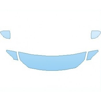 PAINT PROTECTION KIT - 2021 MERCEDES CLA CLASS AMG 35 WITH AERO PKG COUPE HOOD 18 INCH (WRAPPED EDGES) - PRECUT PPF CLEAR BRA WRAP